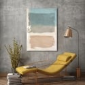 Abstraktes Leinwandbild in Beige und Blau, Libra II Ludwig Maun Verkauf