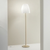 Lampadaire en métal doré avec diffuseur en verre blanc Ares PT Vente