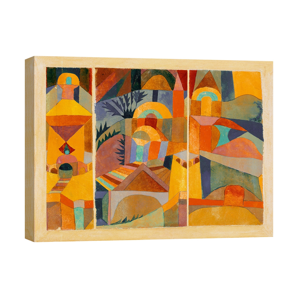 Quadro geometrico astratto stampa su tela canvas Temple Gardens Paul Klee Promozione Quadro geometrico astratto stampa su tela canvas Temple Gardens Paul Klee Promozione