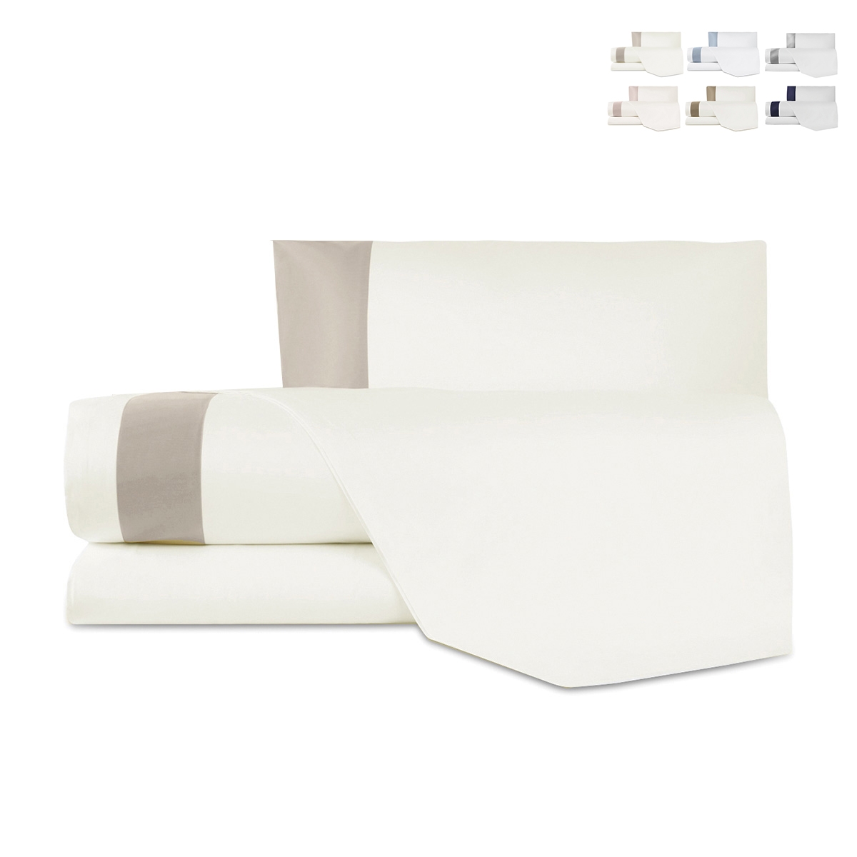 Completo letto singolo con lenzuola e federa in cotone e raso Heritage Promozione Completo letto singolo con lenzuola e federa in cotone e raso Heritage Promozione