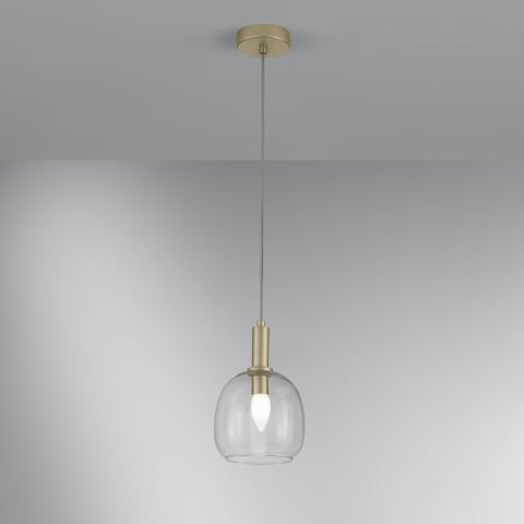 Suspension dorée avec diffuseur en verre unique Brandy LS Promotion