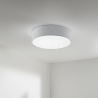 Plafonnier moderne rond 57 cm en métal et tissu coloré Capital Vente