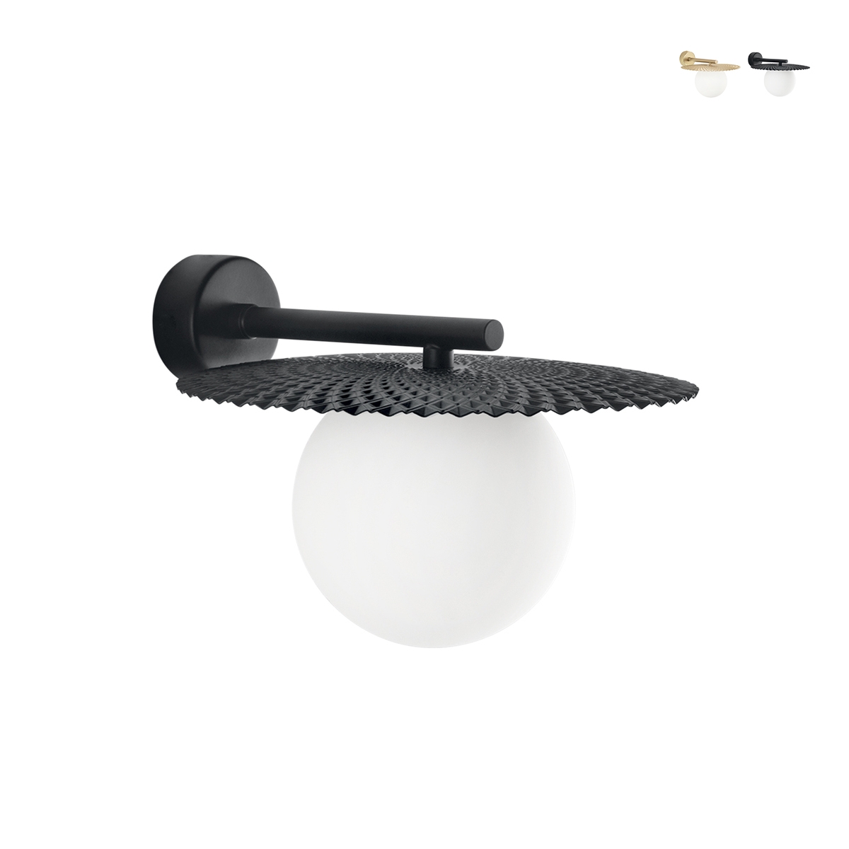 Applique vintage in metallo con diffusore rotondo vetro bianco Chaplin AP Promozione Applique vintage in metallo con diffusore rotondo vetro bianco Chaplin AP Promozione