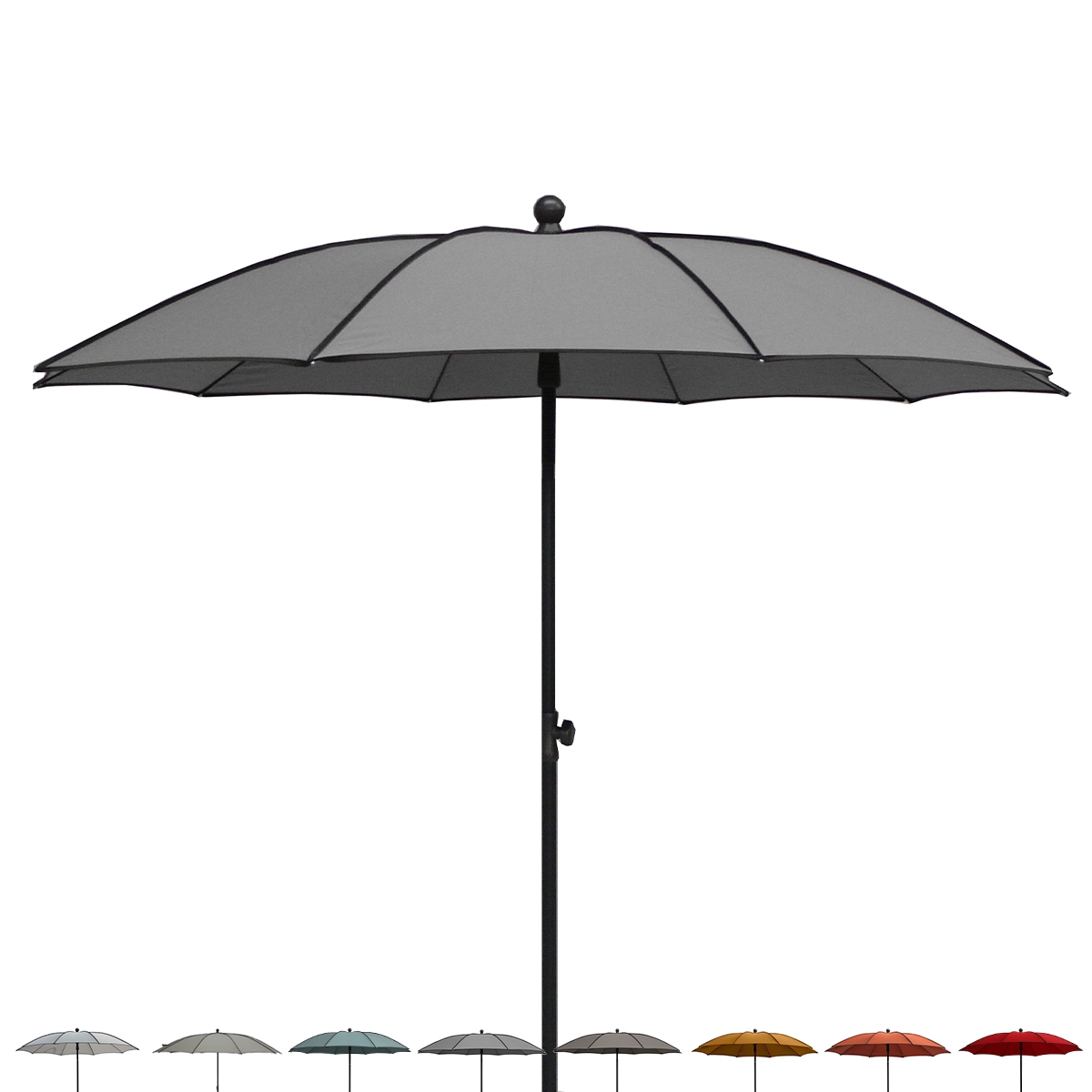 Moderner Garten-Sonnenschirm Ø200cm für Außenbereich Terrasse Border Lagerbestand