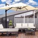 Ombrellone da giardino laterale 3x3 retrattile in alluminio Antibes Vendita
