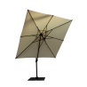 Parasol déporté rétractable en aluminium 3x3 pour jardin Antibes Réductions