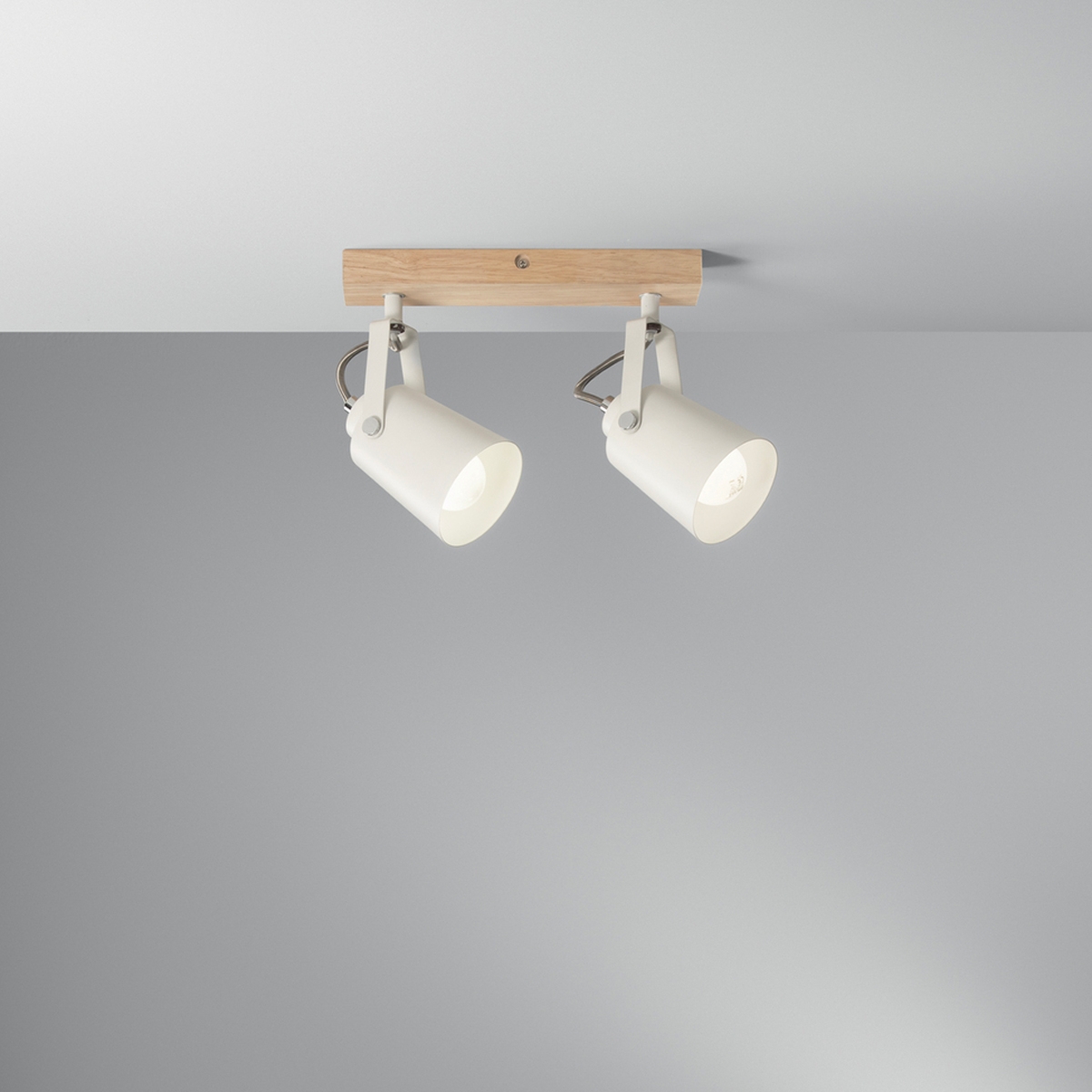 Applique da parete soffitto due luci orientabili metallo bianco Eda AP2 Promozione Applique da parete soffitto due luci orientabili metallo bianco Eda AP2 Promozione