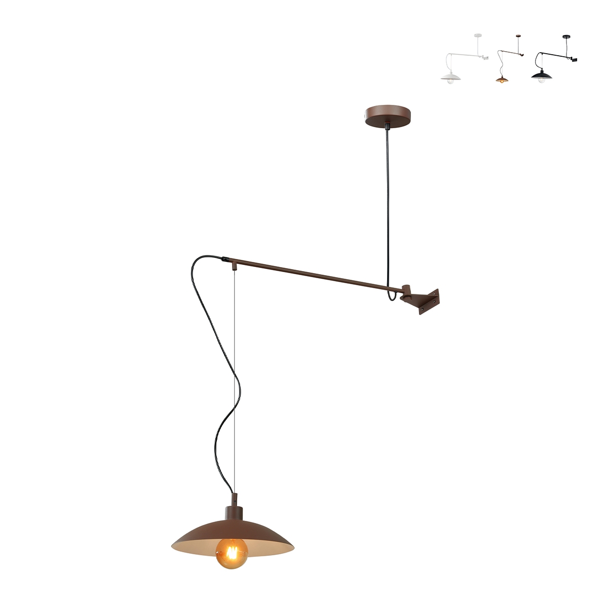 Applique in metallo con luce sospesa stile industriale Eldorado Promozione Applique in metallo con luce sospesa stile industriale Eldorado Promozione