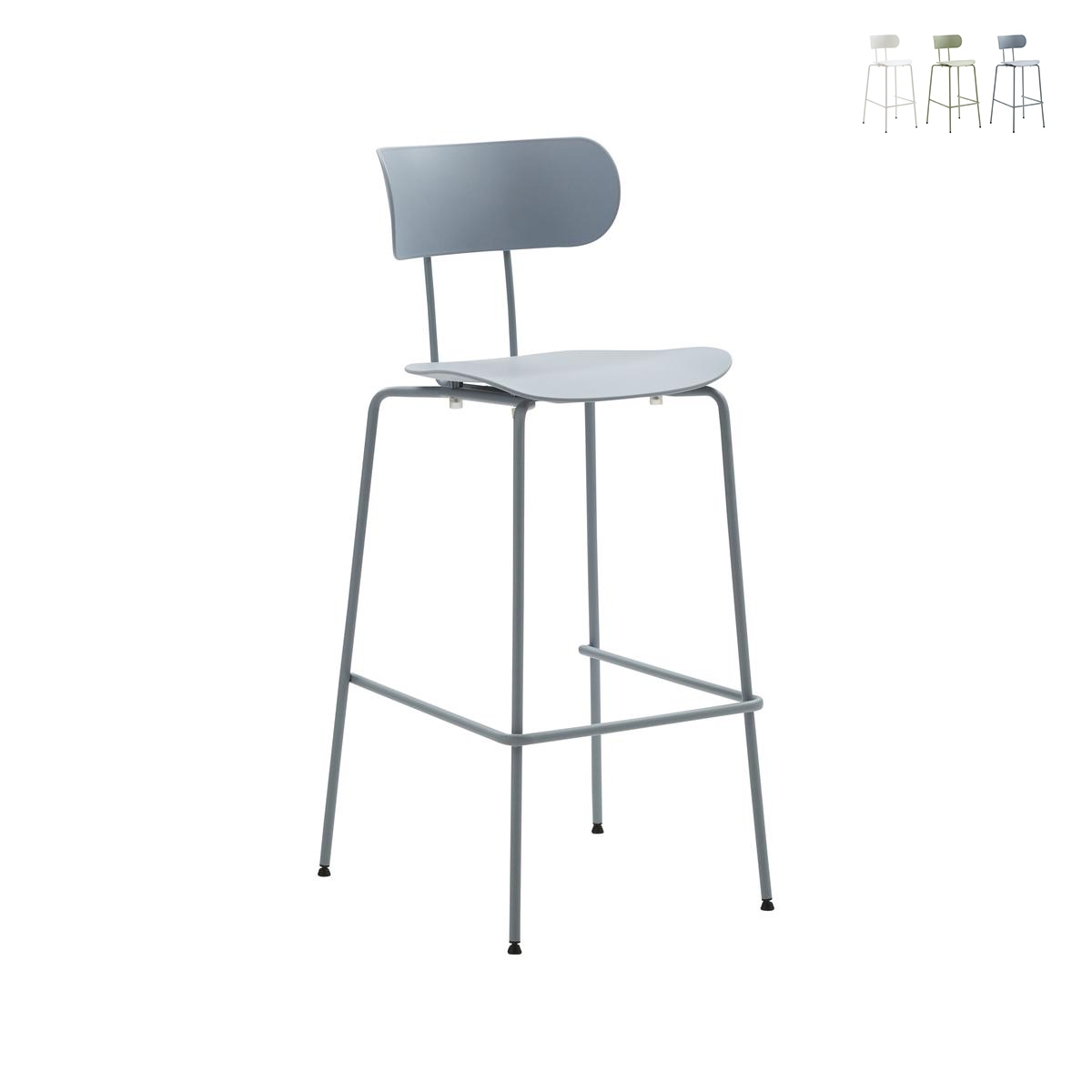 Lot de 2 tabourets en métal et polypropylène design moderne Jovai Promotion Lot de 2 tabourets en métal et polypropylène design moderne Jovai Promotion