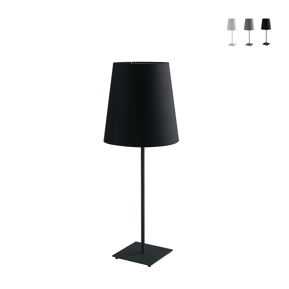 Lampada da tavolo in metallo con paralume in tessuto Elvis Promozione Lampada da tavolo in metallo con paralume in tessuto Elvis Promozione