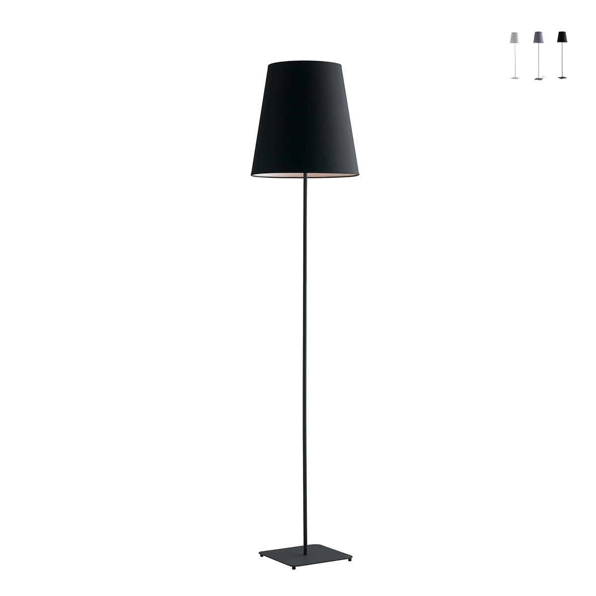Piantana in metallo con paralume in tessuto 155 cm Elvis Promozione Piantana in metallo con paralume in tessuto 155 cm Elvis Promozione