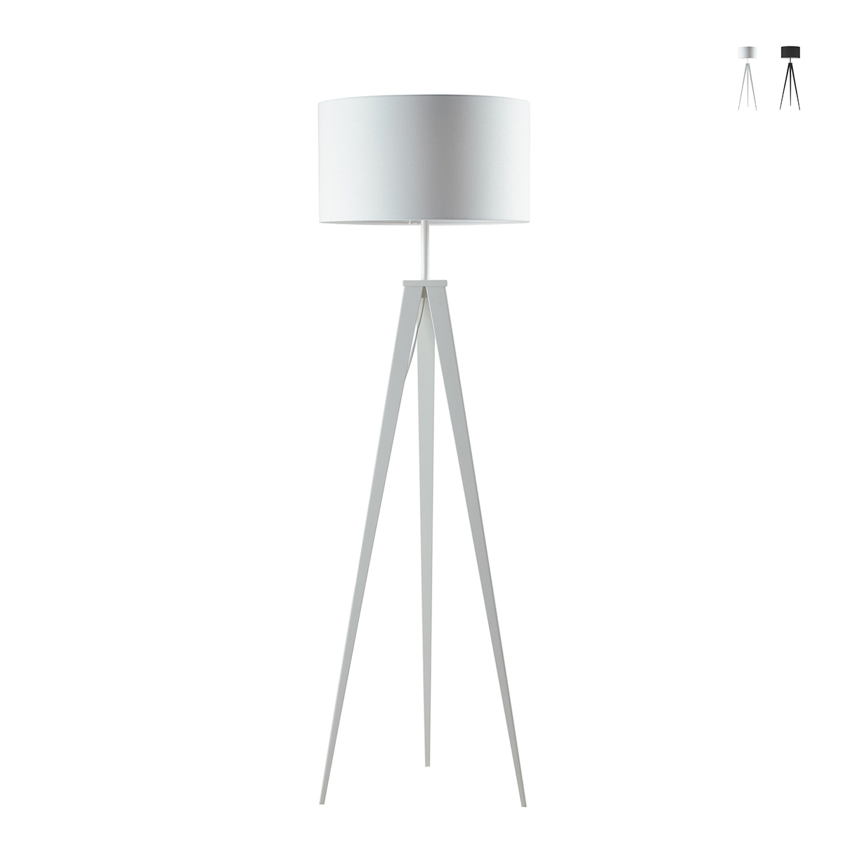 Stehlampe Dreibein aus Metall mit Stoffschirm Ibis Aktion