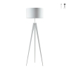 Lampada da terra piantana a tre piedi in metallo paralume tessuto Ibis Promozione