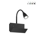 Gpplique da parete in metallo con luce flessibile e presa USB Gulp Promozione