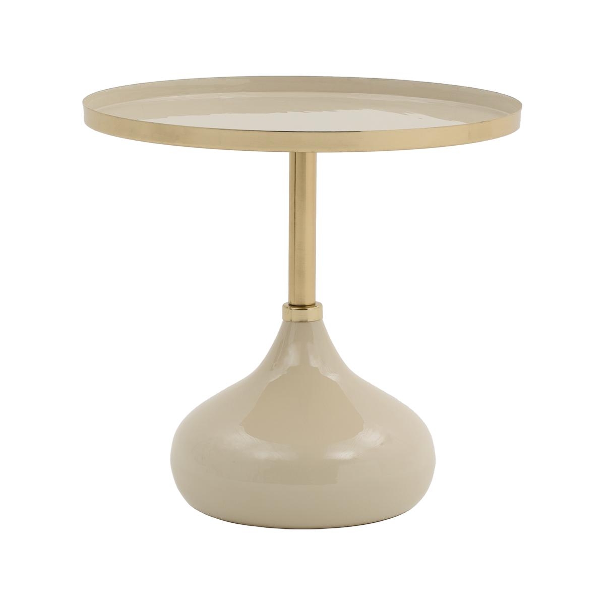 Runder Design-Couchtisch beige Vaskh Aktion Runder Design-Couchtisch beige Vaskh Aktion