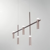 Suspension en métal design moderne 5 lumières LED Candle Remises