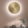 Applique LED rotonda in metallo plissettato stile vintage Anadara Vendita