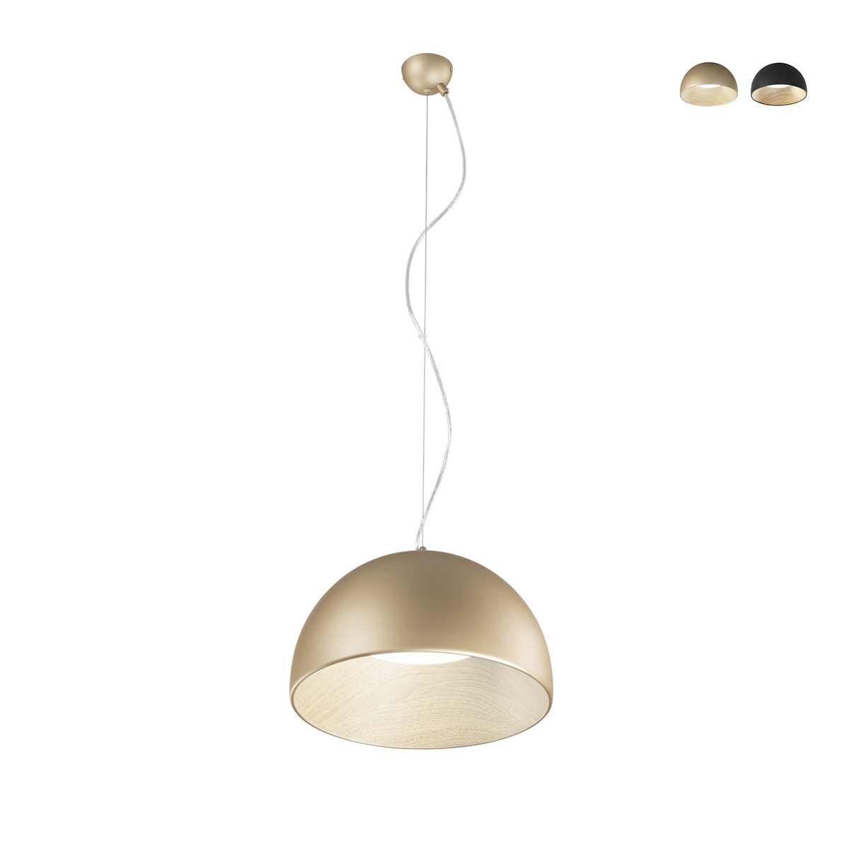 Suspension ronde en métal avec éclairage LED réglable Coco Promotion Suspension ronde en métal avec éclairage LED réglable Coco Promotion