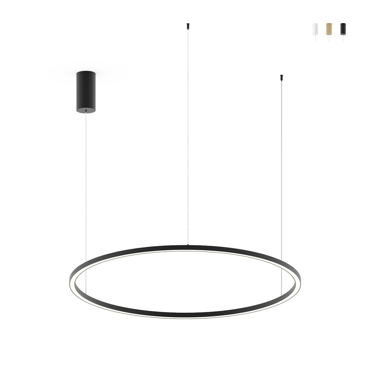 Lampadario a sospensione rotondo LED in alluminio 120 cm Hoop Promozione Lampadario a sospensione rotondo LED in alluminio 120 cm Hoop Promozione