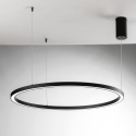 Lampadario a sospensione rotondo LED in alluminio 120 cm Hoop Vendita