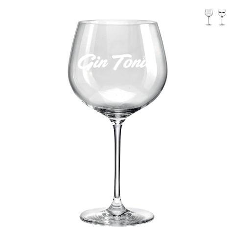 Set 2 calici bicchieri cucina pub bar 780ml Fatti un Ape Gin Tonic Promozione