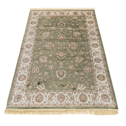 Tapis vert salon persan Rubine Promotion