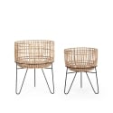 Set 2 porta vasi per piante in rattan stile boho chic Yulian Offerta