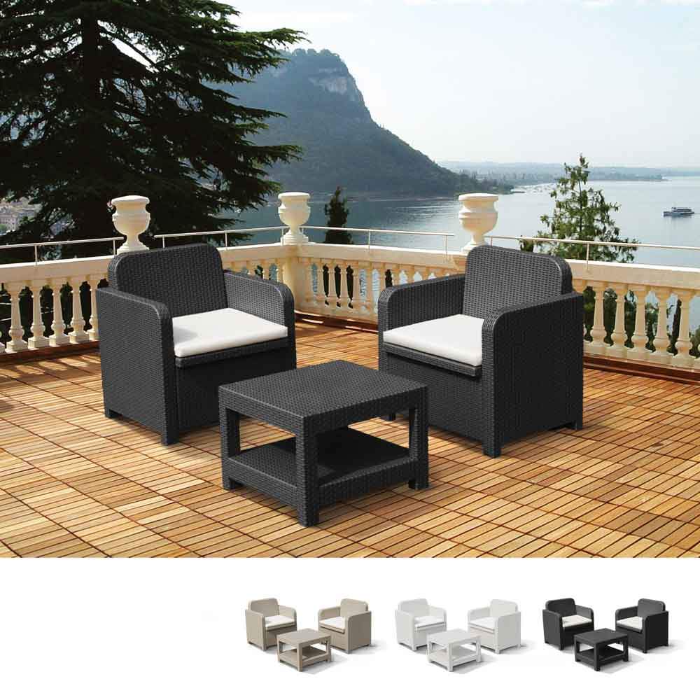 Loungeset Gartenmobel 2 Plazte Rattan Cafe Grand Soleil Giglio