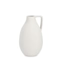 Moderner Blumentopf aus sandgestrahltem weißem Porzellan Ø14x24cm Freyr Aktion