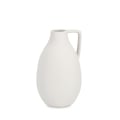 Vase moderne en porcelaine blanche sablée Ø14x24cm Freyr Promotion