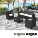 Salotto giardino Grand Soleil Positano rattan divano tavolino poltrone 5 posti per esterni Promozione