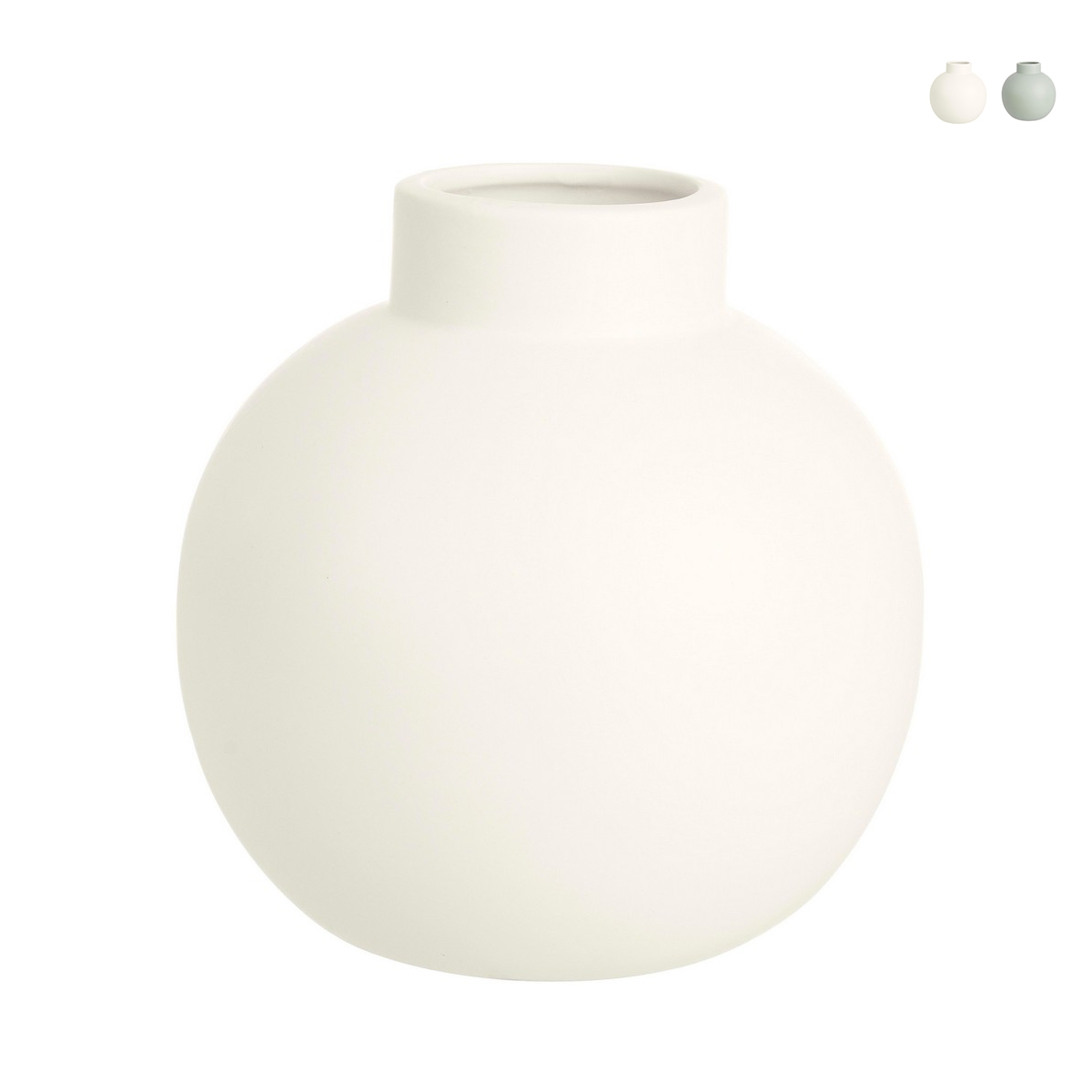 Moderne Designer-Vase Kugelform mit Flaschenhals aus Porzellan Althea Aktion Moderne Designer-Vase Kugelform mit Flaschenhals aus Porzellan Althea Aktion