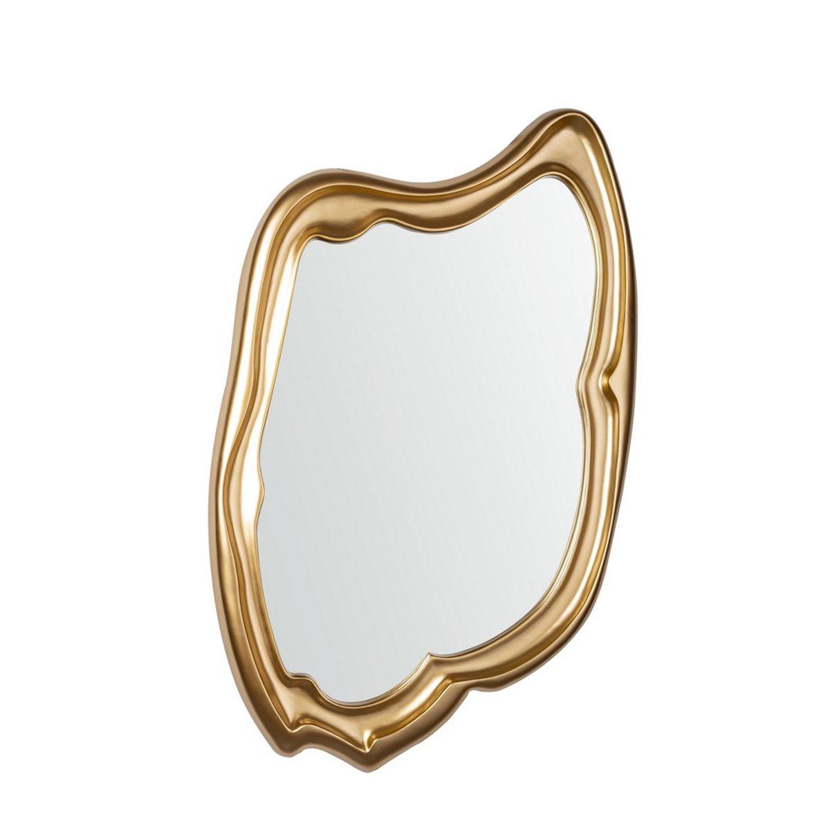 Miroir mural design asymétrique avec cadre doré Felipe Promotion Miroir mural design asymétrique avec cadre doré Felipe Promotion