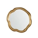 Miroir mural décoratif rond 75x75cm cadre doré Felipe Promotion