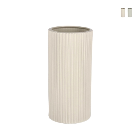Vaso per piante da interno a cilindro in porcellana Ø12,5x26cm Vivy L Promozione