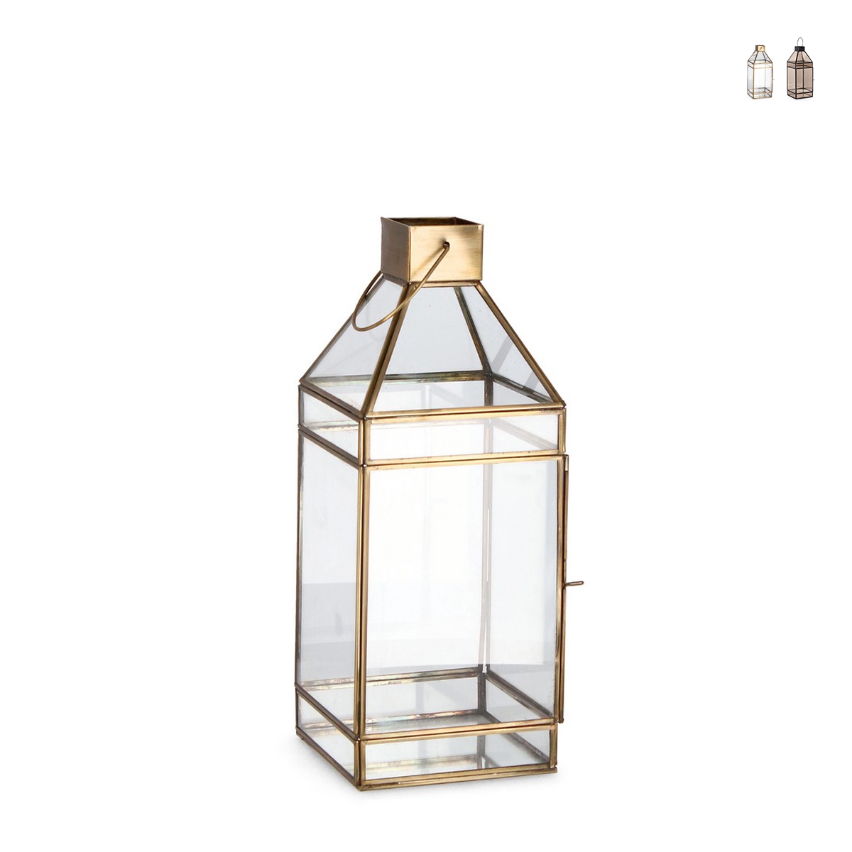 Lanterna per candele da interno in metallo 16x16x42cm Siwan Promozione Lanterna per candele da interno in metallo 16x16x42cm Siwan Promozione