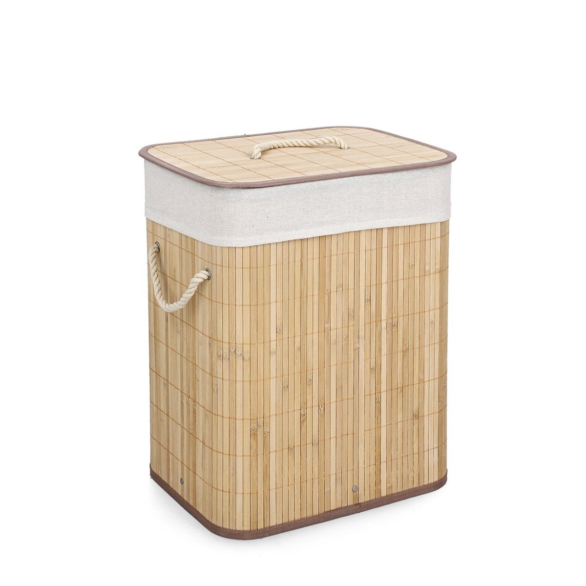 Panier à linge rectangulaire en bambou avec doublure 40x30x50 Ananda Promotion Panier à linge rectangulaire en bambou avec doublure 40x30x50 Ananda Promotion