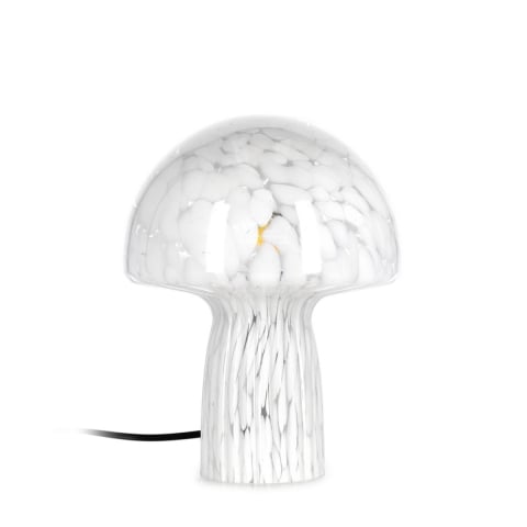 Lampada da tavolo moderna in vetro trasparente lavorato 20x25,5 Carysa Promozione