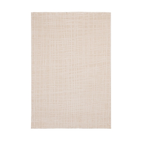 Tappeto per salotto moderno rettangolare beige crema 200x290cm Tania Promozione