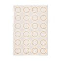 Tappeto per salotto con fantasia a cerchi crema giallo 200x290cm Zina Promozione