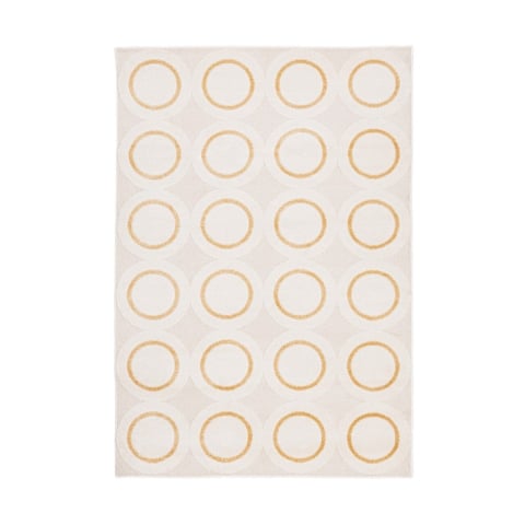 Tappeto rettangolare 160x230 per salotto con fantasia a cerchi Zina Promozione
