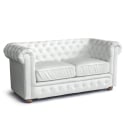 Canapé 2 places en similicuir Capitonné Design Chesterfield 