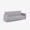 3-Sitzer Schlafsofa verstellbar Clic-Clac aus beigem Stoff Gamma Sales