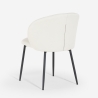 Chaise moderne pour salle à manger et cuisine en tissu design Kadim Remises