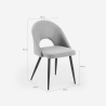 Sedia imbottita elegante di design per cucina e sala da pranzo Jarla Costo
