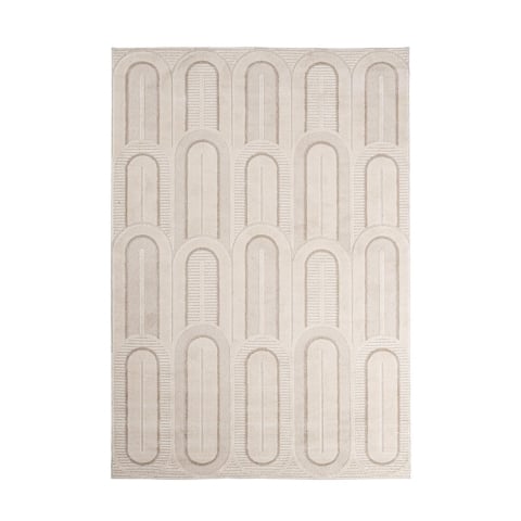 Moderner Teppich für Wohnzimmer und Schlafzimmer 160x230 cm, creme-grau Zina Aktion