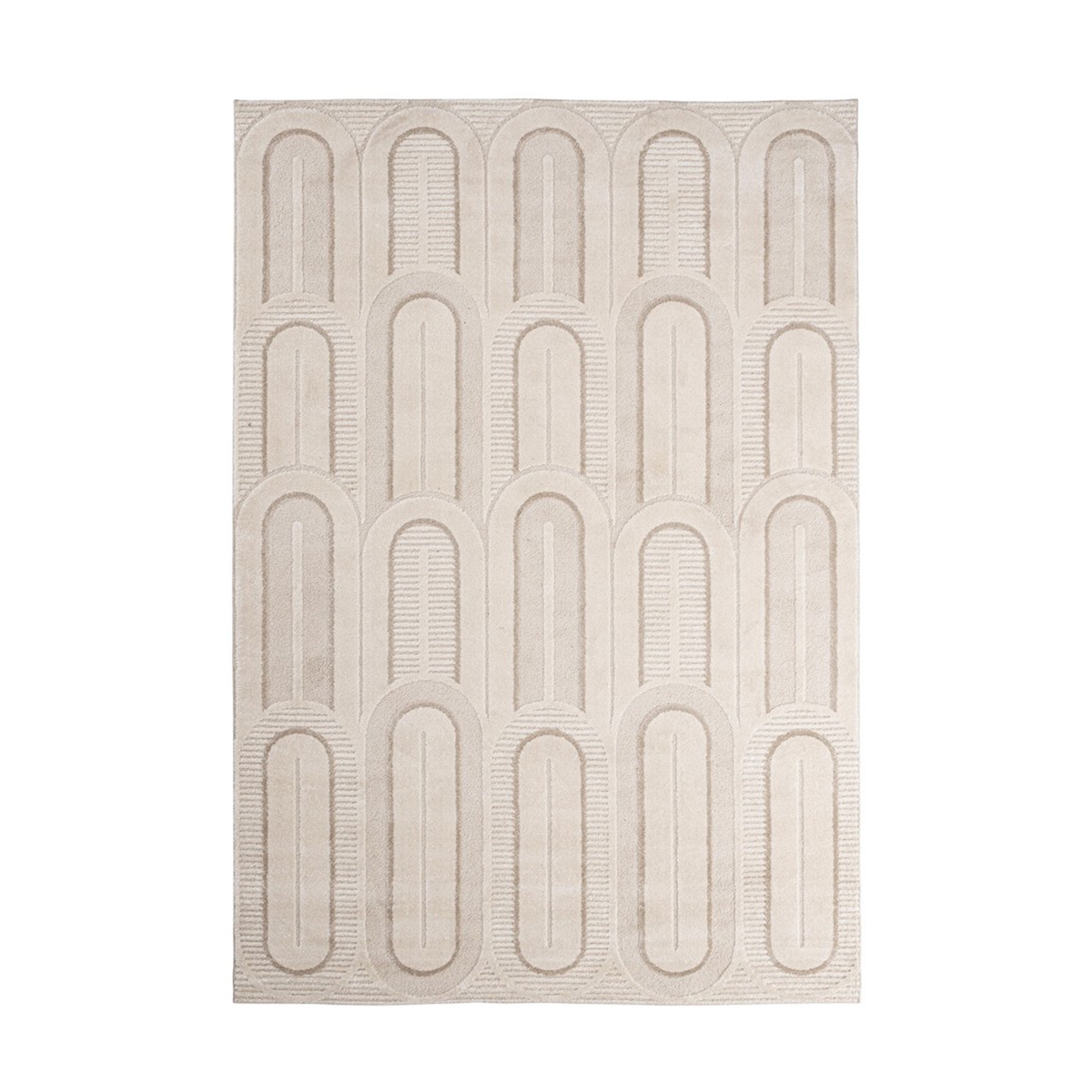 Moderner Teppich für Wohnzimmer und Schlafzimmer 160x230 cm, creme-grau Zina Aktion Moderner Teppich für Wohnzimmer und Schlafzimmer 160x230 cm, creme-grau Zina Aktion