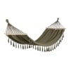 Hamac de jardin style bohème chic en coton et bois 200x100cm Juan Prix