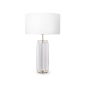 Lampada da tavolo elegante vetro trasparente paralume tessuto Maytoni Muse Costo