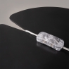Lampada da tavolo elegante vetro trasparente paralume tessuto Maytoni Muse Acquisto